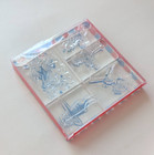 New  Mr Zip Stamp Set 5 Pieces Clear Acrylic Rubber Stamp