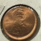 2001 Broad Struck Off Center Lincoln Memorial Cent Penny   Bu Mint Error  133