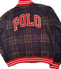  185 Polo Ralph Lauren Childrens Sz 3t Plaid Fleece Satinbaseball Jacket Youth