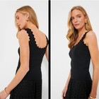 Tuckernuck New Black Ric Rac Scalloped Edge Compression Tank Size Xxl