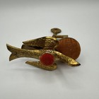 Vintage Victorian Sewing Hemming Bird Clamp W  Double Pin Cushion Made In Japan