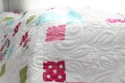 Whimsical Owls   New Handmade Baby Girl Quilt   Crib Quilt