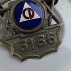 Wwii Vintage Cd Civil Defense Hat Badge 6166 Made By Excelsior Stamp Works