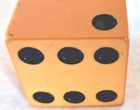 Vintage 1940s-1950s Jumbo Butterscotch Bakelite Dice Pair -1 5 Inch Casino Size