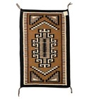 Navajo Native American Two Grey Hills Rug Woven Wool Tapestry 2ft X 3ft 6 Colors