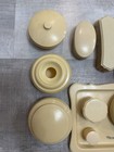 Vintage 14 Piece French Ivory butterscotch Vanity Celluloid Dresser Set Pieces