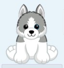 Webkinz Husky Pup Rare Htf Gray White Dog Wolf   Virtual Code Sent Via Message