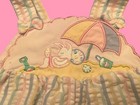 Vintage Baby Togs Baby Girl Easter Bunny Embroidered 3-6 Months Bubblesuit