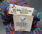 Disney World Mickey Mouse Black Multicolor Line Art Tie     New With Tag