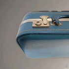 Vintage Hardside Robin Egg Blue Carrying Vanity Case Luggage Cosmetics 12 x17 