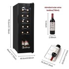 12 Bottle Compressor Wine Cooler Refrigerator Countertop Chiller Freestanding Us