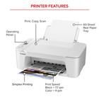 Canon Pixma Ts3722 Wireless All-in-one Inkjet Printer For Home Office
