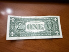 2017a -  1 One Dollar Bill Fancy Serial Number Note 19520426 Birthday Historical