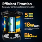 2640gph Auto-cleaning Pressurized Bio Pond Filter   18w Light Timer For Koi Pond