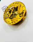 Fatima 3  Inches Brass Round Patta Sundial Compass  Antique Vintage Sundial
