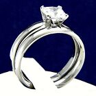 Women s Engagement Ring Stainless Steel Bridal Cz Wedding Band