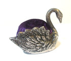 Antique Victorian Swan Pin Cushion