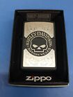 Zippo 29291 Laser-etched Harley Davidson Skull Black Matte