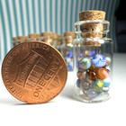 Vintage Marbles Micro Pewee Swirl Lot Of 30  2 3mm Mint In Jar Handmade Artisan