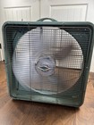 Excellent Vintage Lasko Box Fan Aqua Blue Two Speed All Metal Retro