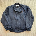 90s Vintage Rare Mirage Casino Las Vegas Black Denim Bomber Jacket