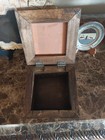 Decorative Wooden Box With A Hinged Lid   From Mexico