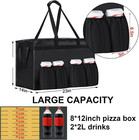 2 Pcs Extra Large Insulated Food Delivery Bag With Cup Holders 23 X 15 X 14 Inch