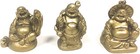 Gold Laughing Buddhas 2 Inch Set Of 6 Figurines