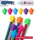 Pencil Top Erasers 48 Pack vibrant Colors latex-free   No-smudge Cap Pencil Eras