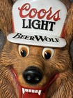 Vintage Coors Light  Beer Wolf Sign 1987  14  X 10 