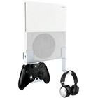 White Wall Mount For Xbox One S - Steel Stand With Controller   Headphone Holder