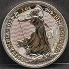 2023 Uk 2 Pound 1oz 999 Silver Queen Elizabeth Britannia Brilliant Uncirculated