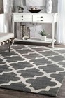 Nuloom Contemporary Modern Meeker Trellis Geometric Area Rug In Gray