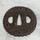 Antique Auspicious Cloud Iron Tsuba Japanese Samurai Sword Katana From Japan