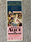 Vintage Rko Film Poster Insert     Walt Disney   s Alice In Wonderland     1951