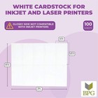 100 Sheets Blank Perforated Paper - 1000 White Card Stock For Laser Printers
