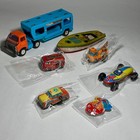 Japanese Vintage Toy Vehicle Lot 7 Pieces Tin Wind-up Toys