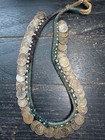 Vintage Indian Coin Necklace     Tribal 25 Paise Coin Jewelry  Boho Ethnic Statem