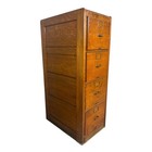 Antique File Cabinet  Library Bureau  Tiger Sawn Oak  Four Drawer  22677