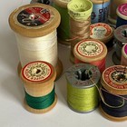 Vintage Sewing Thread J   P Coats Drima Molynecke Some Wooden Spools Lot Of 42