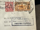 1929 Panama First Flight Air Mail To Chiquiri    Correo Aereo Overprint Stamp   