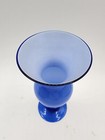 Blue Thin Glass Cased White Vase 7    Tall
