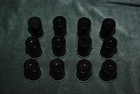 12 Empty Kodak Black  Plastic 35 Mm Film Canisters W  Gray Lids - Vintage