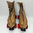 Vintage Riedell Rental Size 9 Leather Roller Skates Sure-grip  X 7l