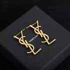 Ysl Letter Gold Earrings Are Fashionable And Versatile Gift Box Set