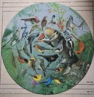 Vintage Springbok Round Puzzle Familiar Birds 1972 Complete Dilger