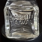 Vtg Eight  8  Mini Salt Or Pepper Shakers Glass Cube Screw Pointy Cap Taiwan roc