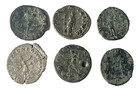 Authentic Ancient - Lot Of 6 Ancient Roman Silvered Double Denarius Coins 136