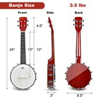 Sonart 24  4-string Banjo Ukulele Remo Drumhead Gig Bag For Kid Adult Beginner