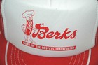 Vtg Berks Mesh Hat Rare Trucker Cap Logo Advertising Cartoon Pennsylvania Pa
